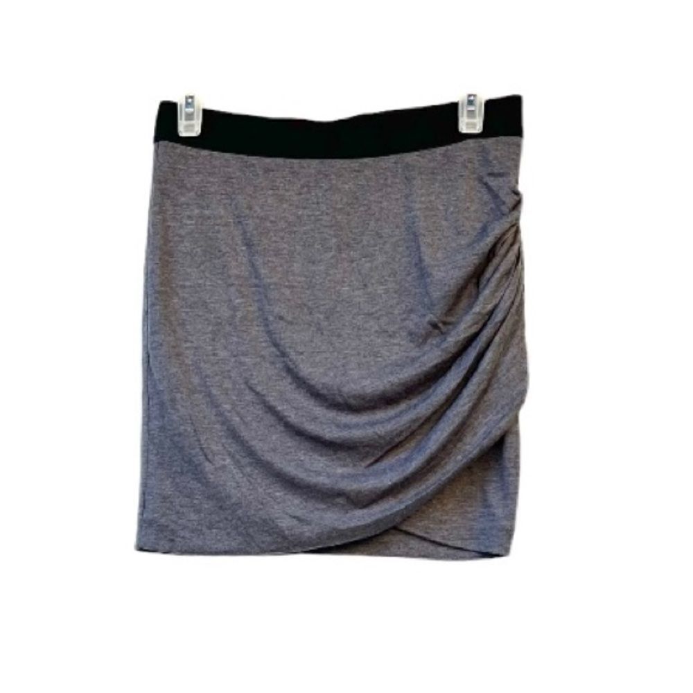 Vera Wang Stretchy Ruched Jersey Mini Skirt